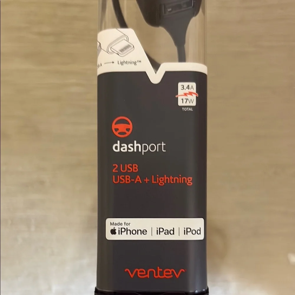 Ventev Dashport 2 USB-A Plus Lightning Cable
